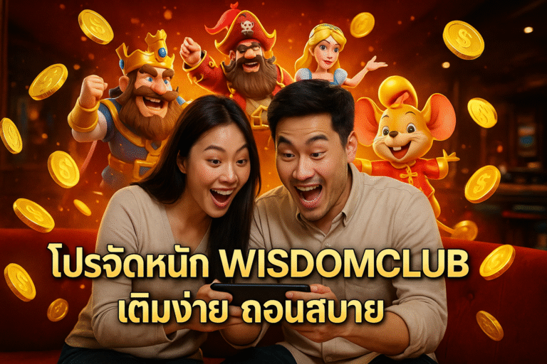 โปรจัดหนัก WISDOMCLUB เติมง่าย ถอนสบาย